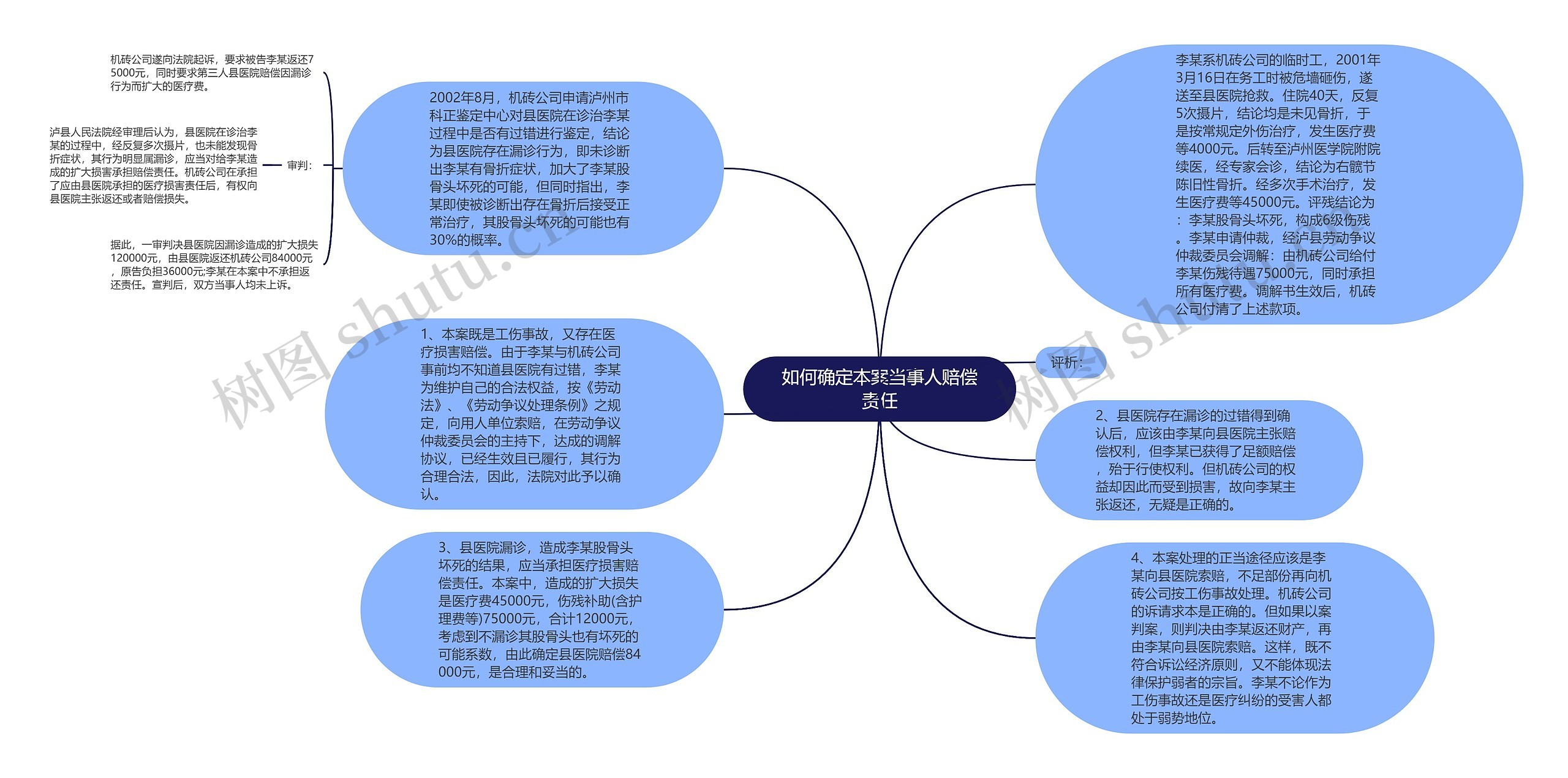 如何确定本案当事人赔偿责任思维导图