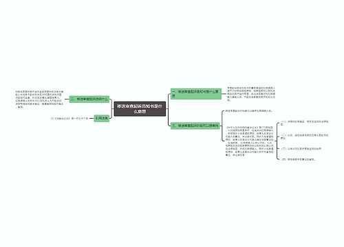 移送审查起诉告知书是什么意思