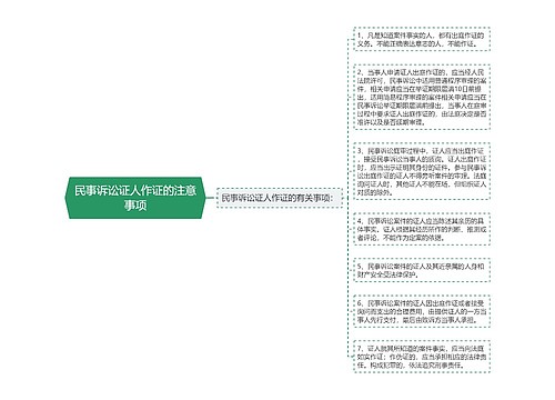 民事诉讼证人作证的注意事项