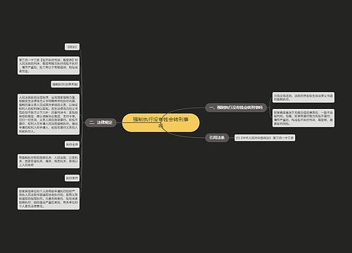 强制执行没有钱会转刑事吗