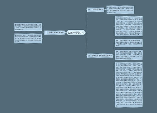 立案律师写材料