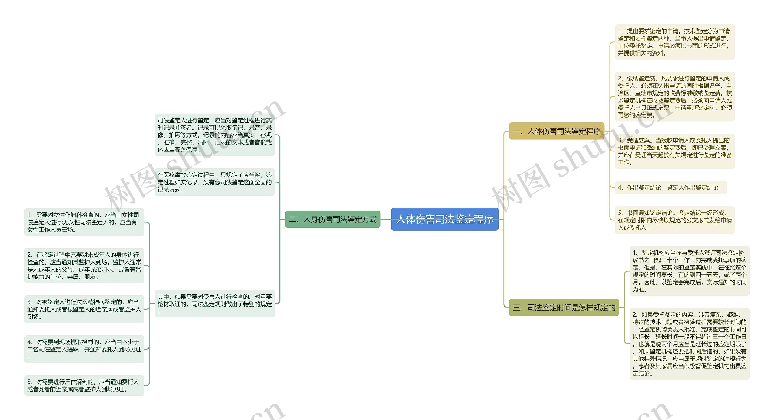 人体伤害司法鉴定程序思维导图