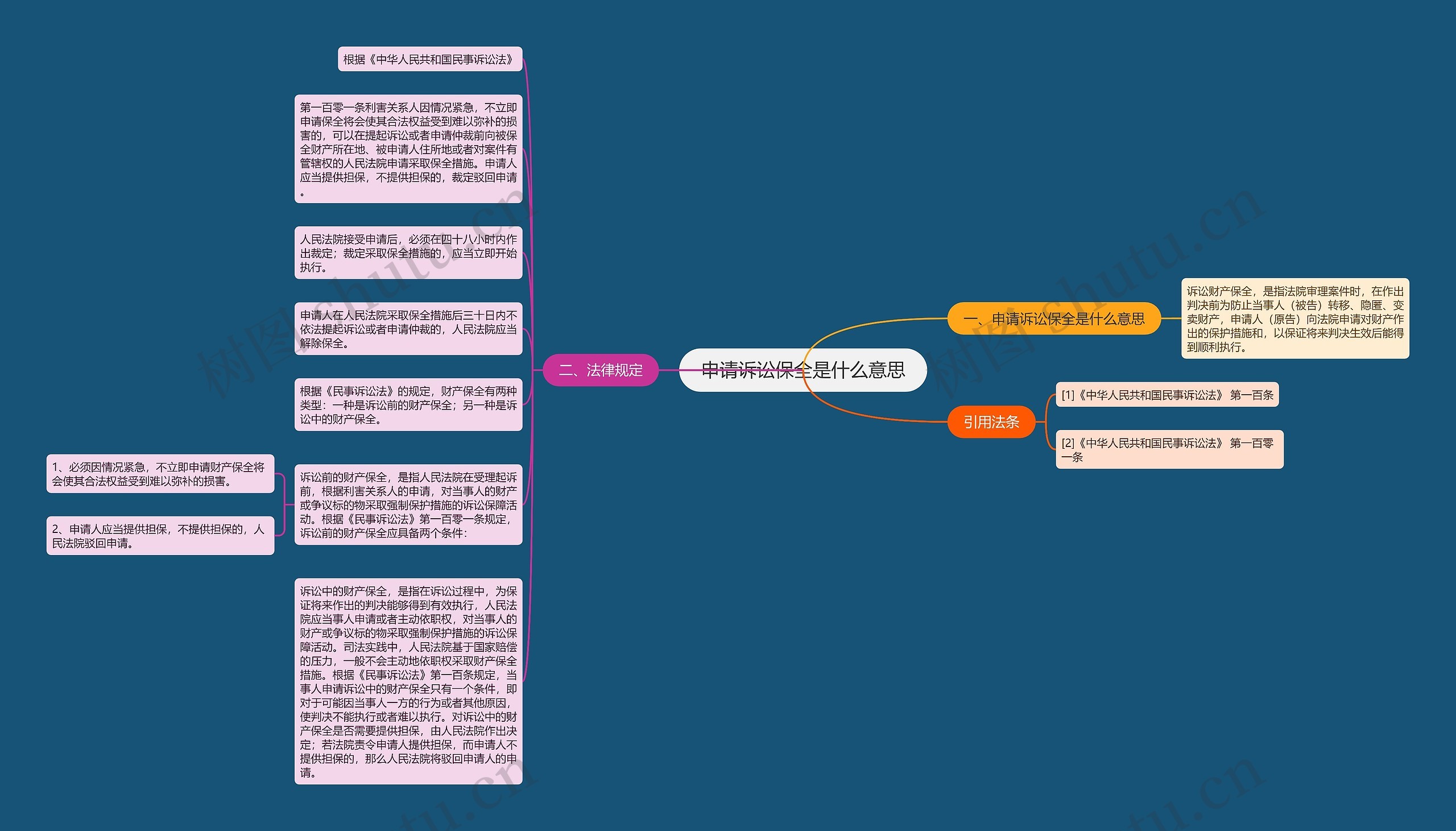 申请诉讼保全是什么意思思维导图