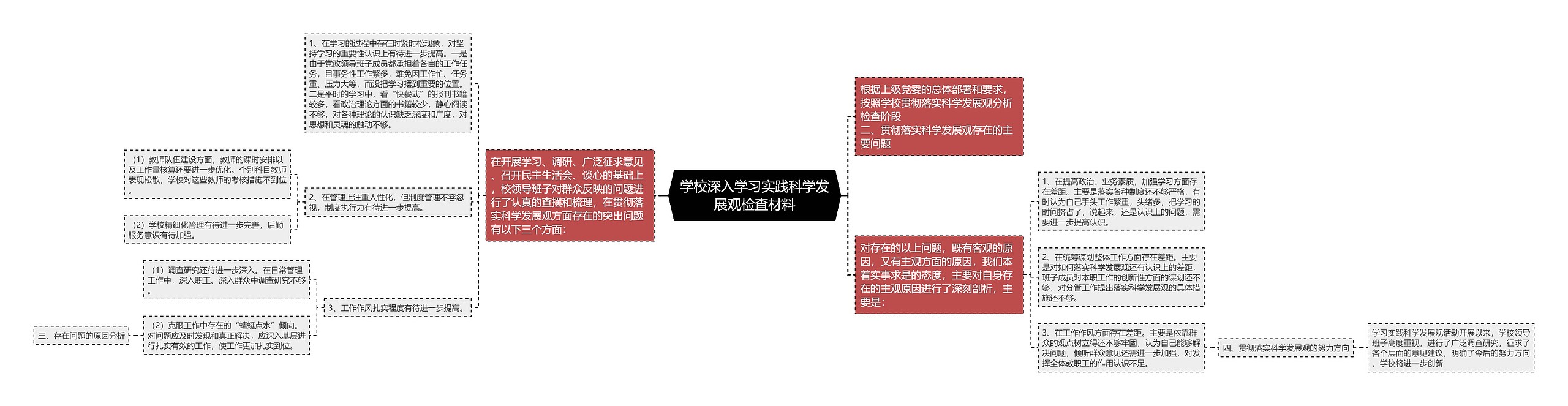 学校深入学习实践科学发展观检查材料