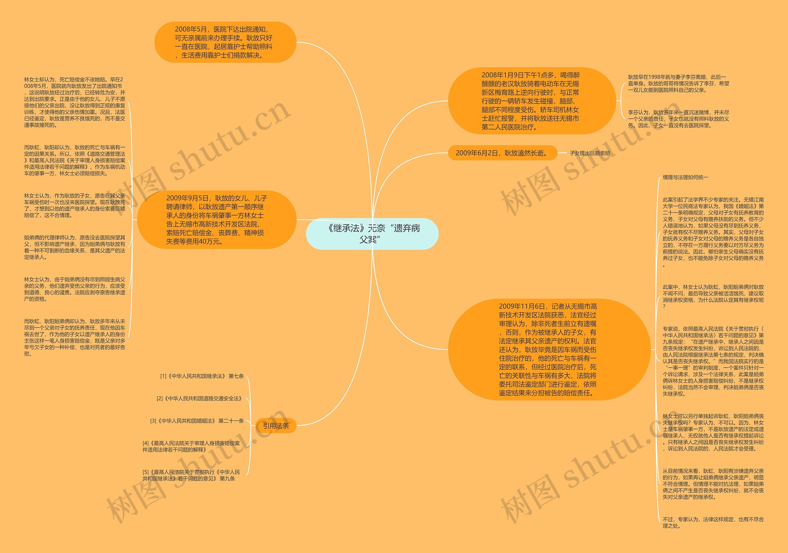 《继承法》无奈“遗弃病父案”思维导图