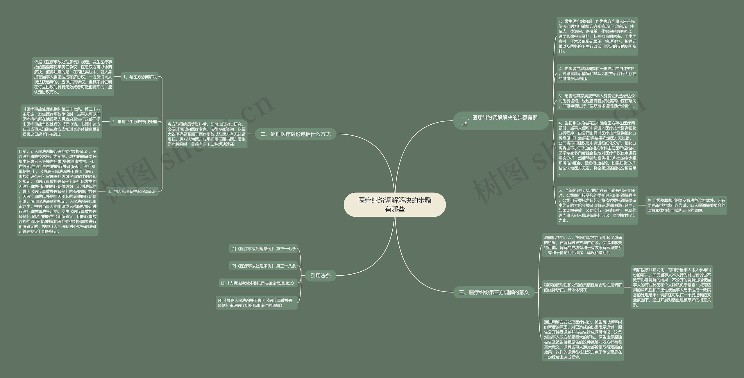 医疗纠纷调解解决的步骤有哪些思维导图