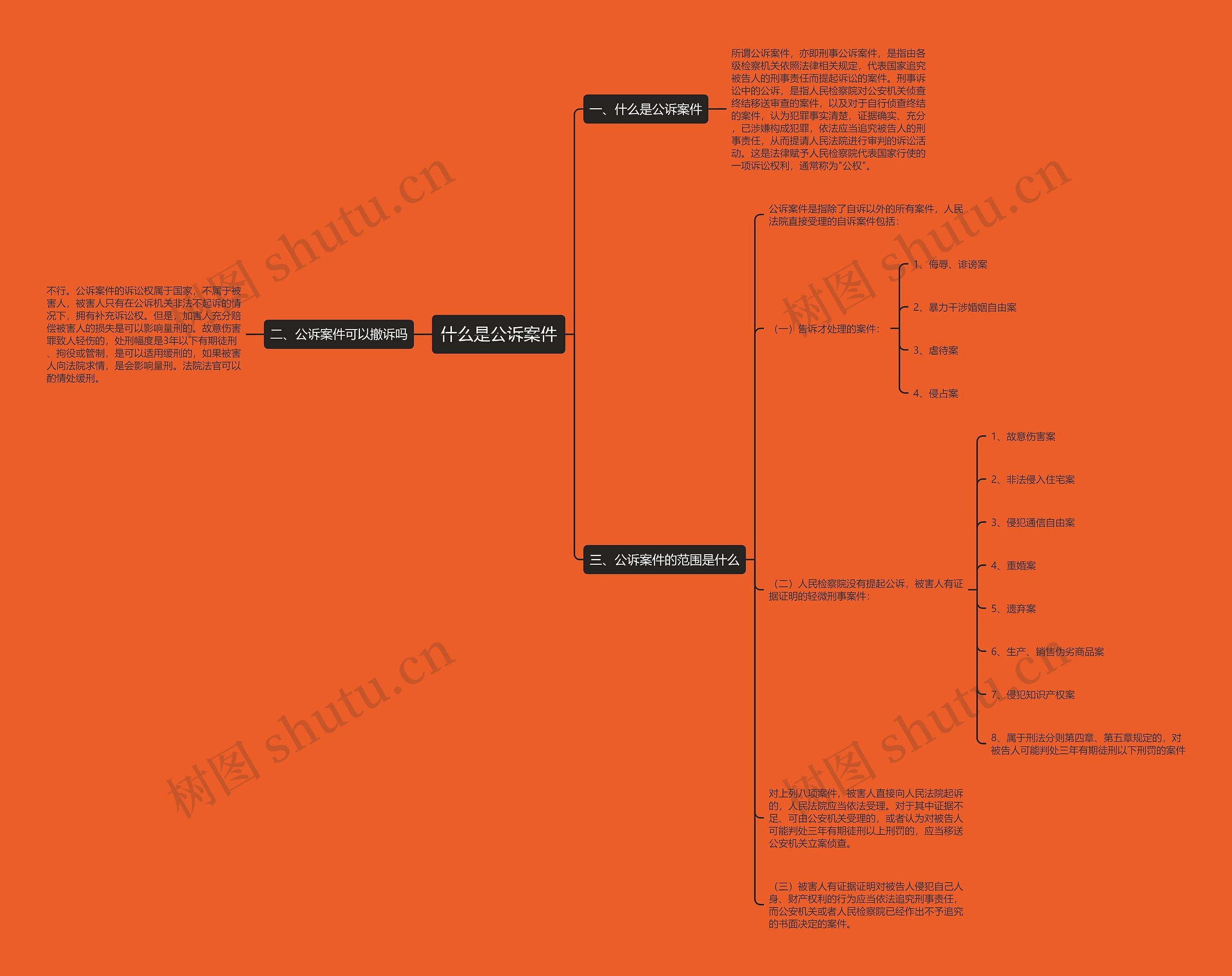 什么是公诉案件思维导图