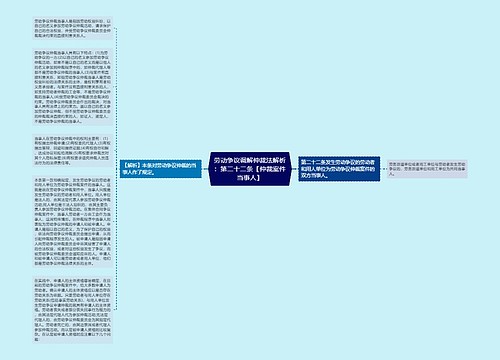 劳动争议调解仲裁法解析：第二十二条【仲裁案件当事人】