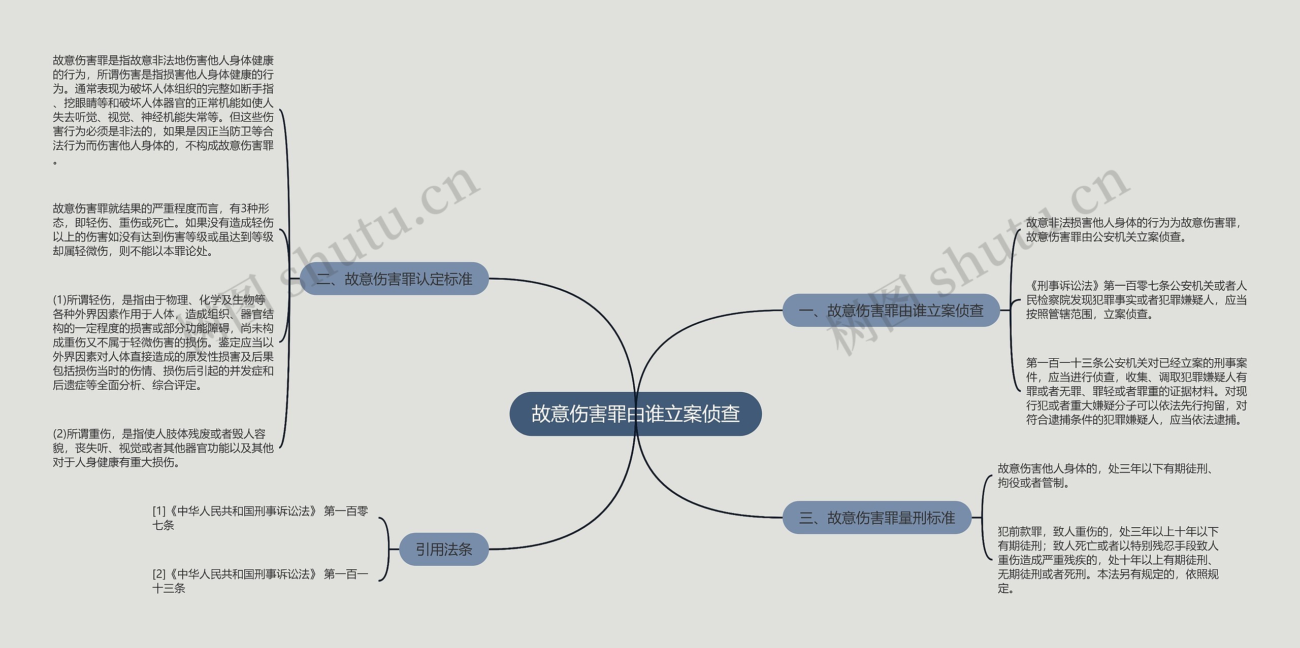 故意伤害罪由谁立案侦查思维导图