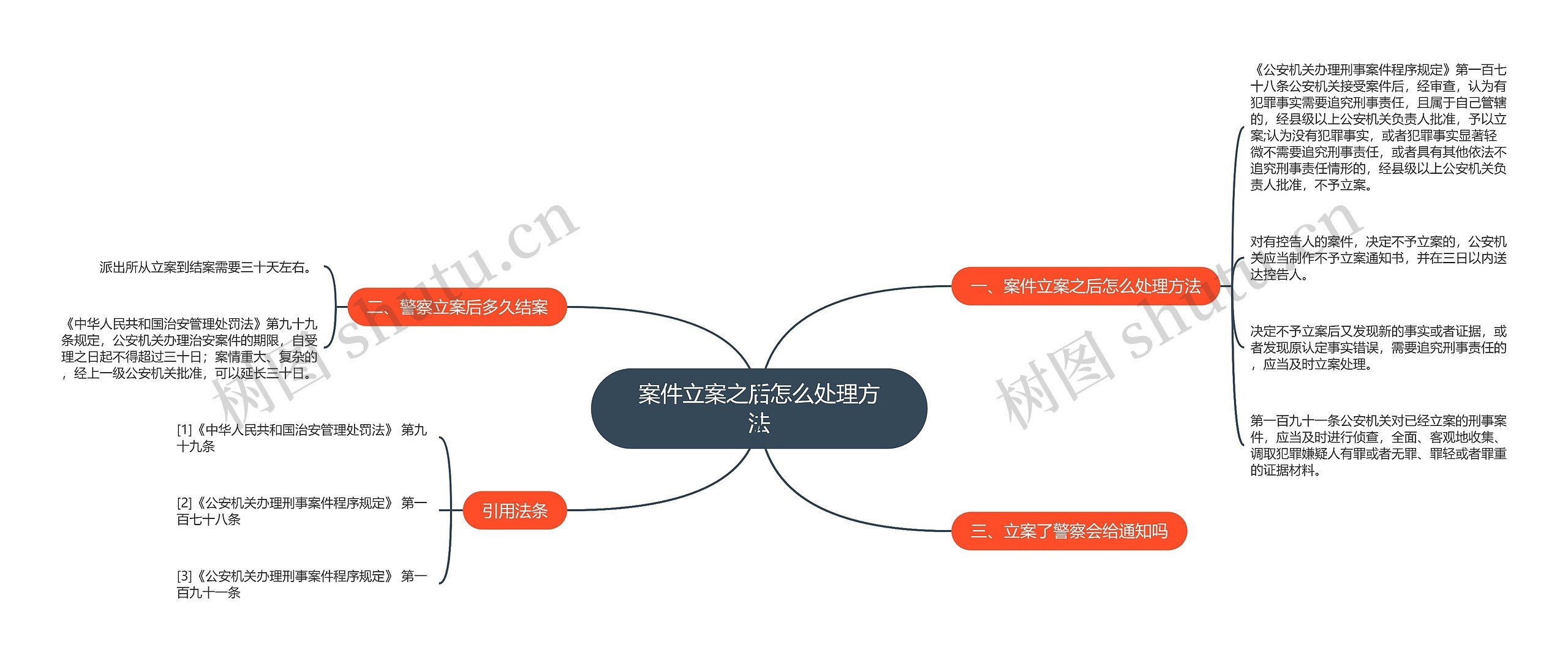 案件立案之后怎么处理方法思维导图