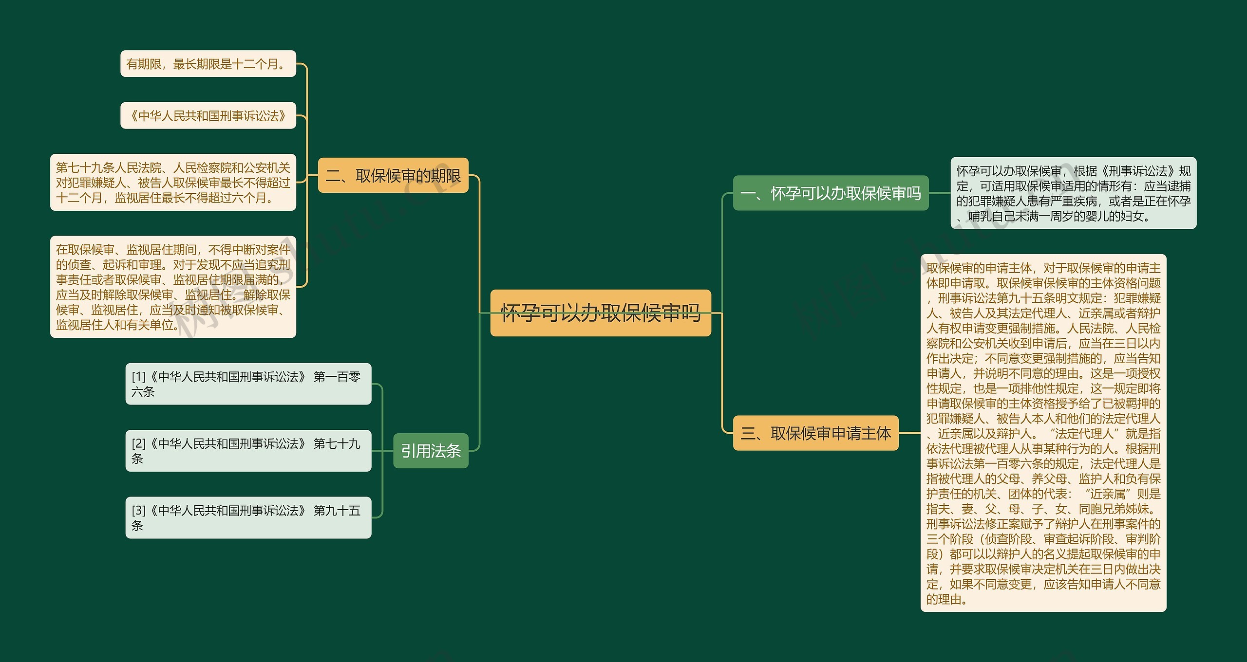 怀孕可以办取保候审吗思维导图