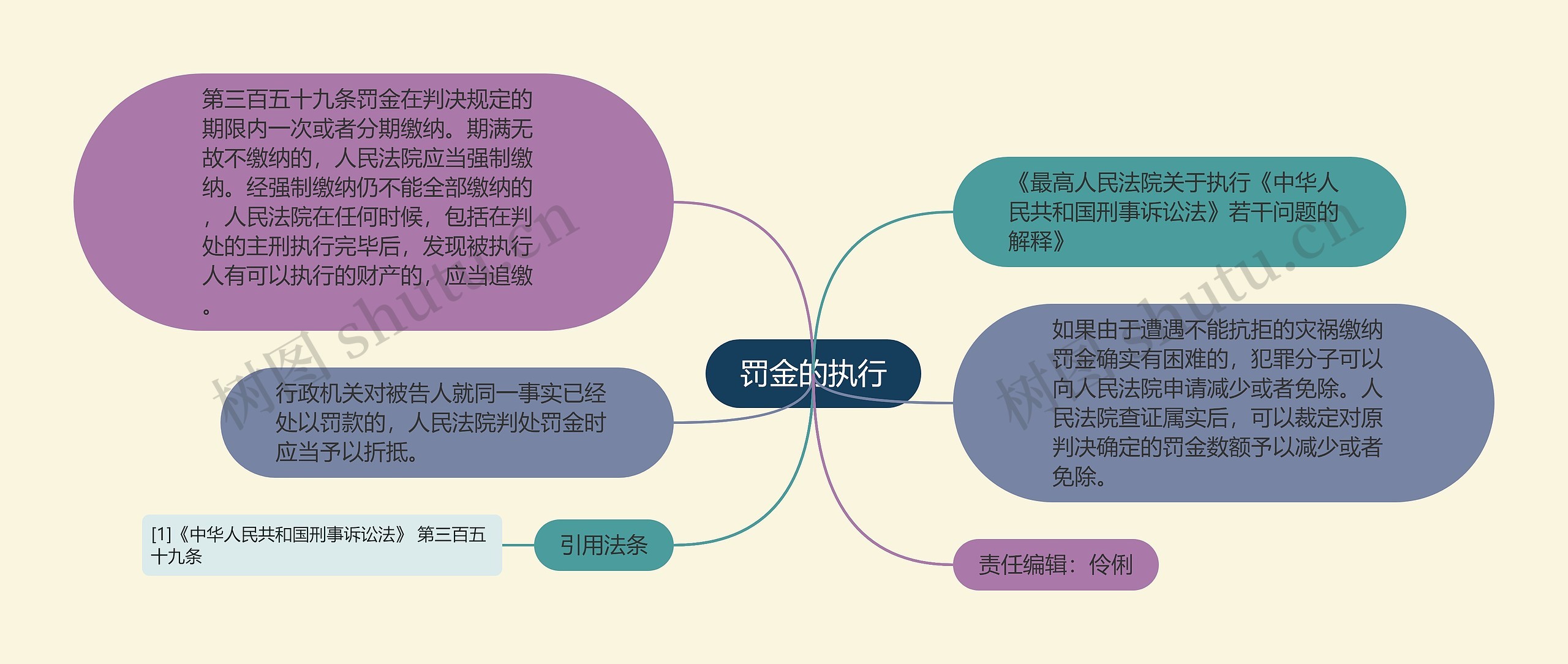 罚金的执行思维导图