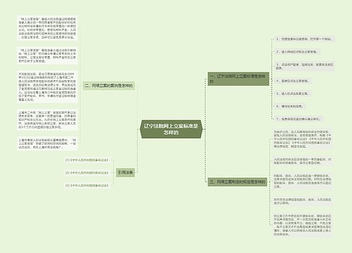 辽宁法院网上立案标准是怎样的