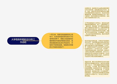 大学信息系团总支XX年工作总结