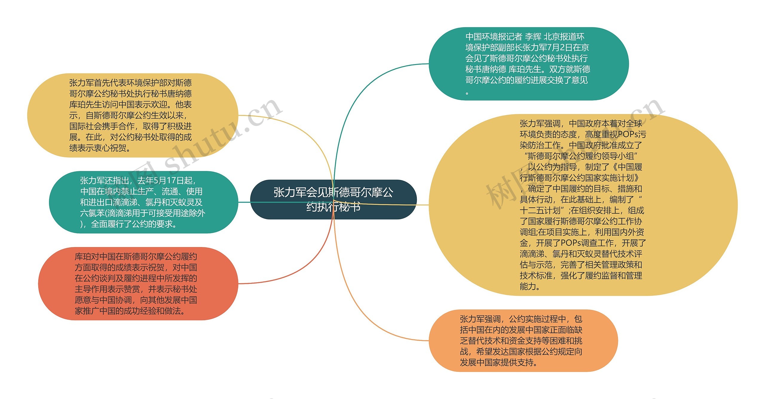 张力军会见斯德哥尔摩公约执行秘书思维导图