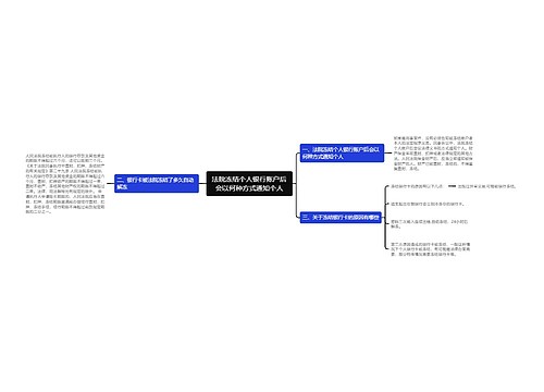 法院冻结个人银行账户后会以何种方式通知个人