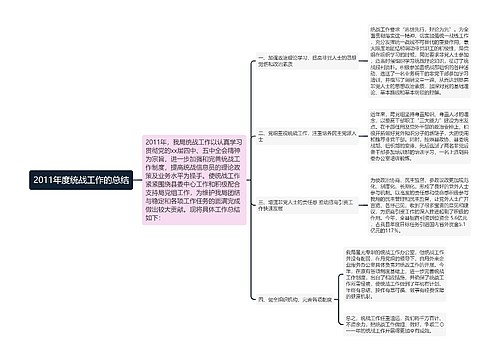 2011年度统战工作的总结