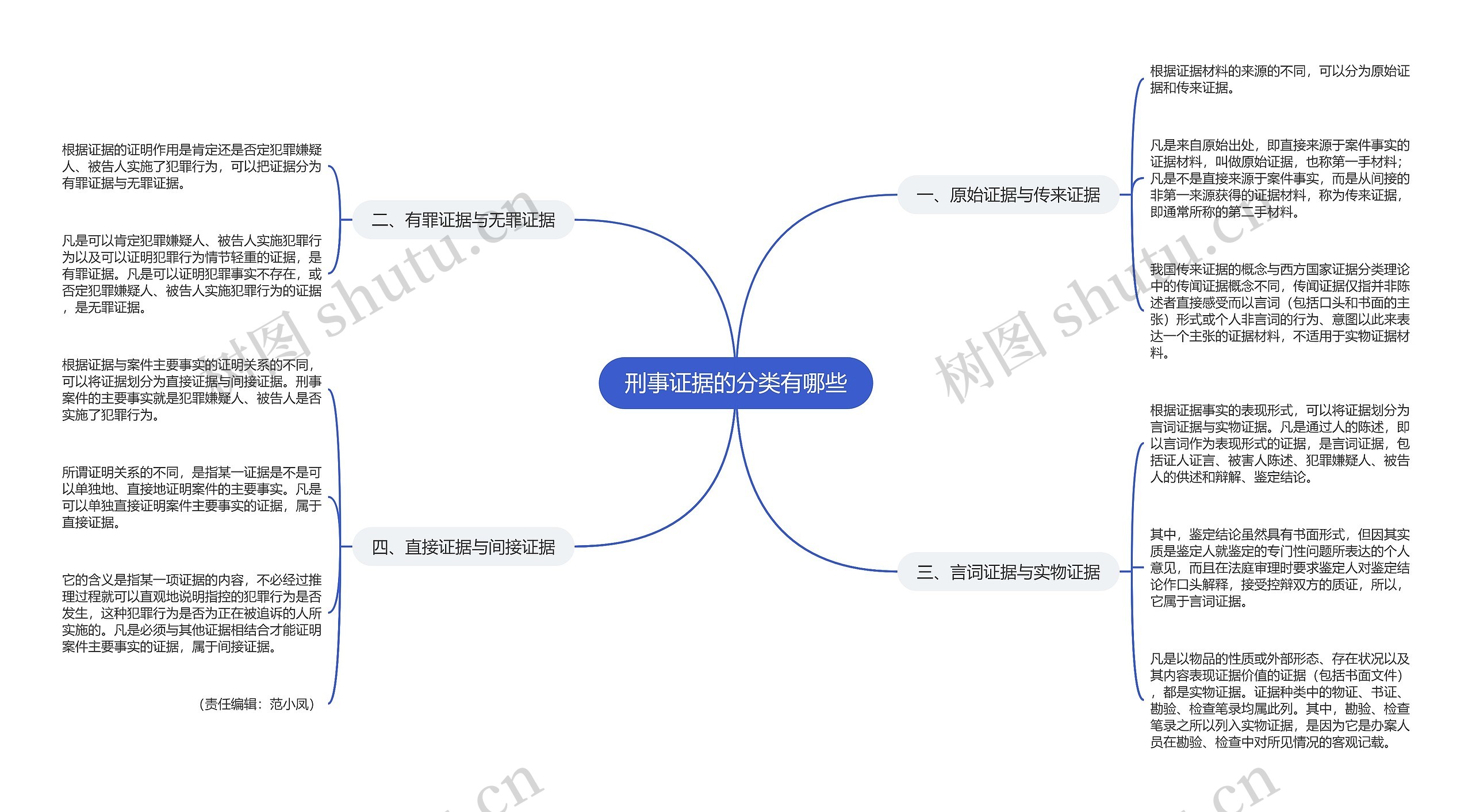 刑事证据的分类有哪些思维导图