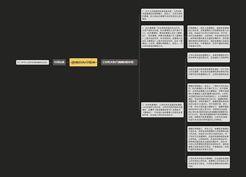 逮捕的执行程序思维导图