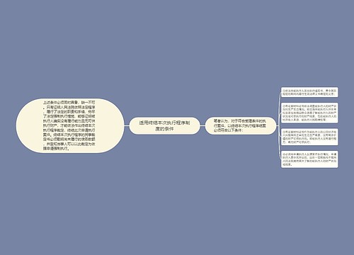 适用终结本次执行程序制度的条件