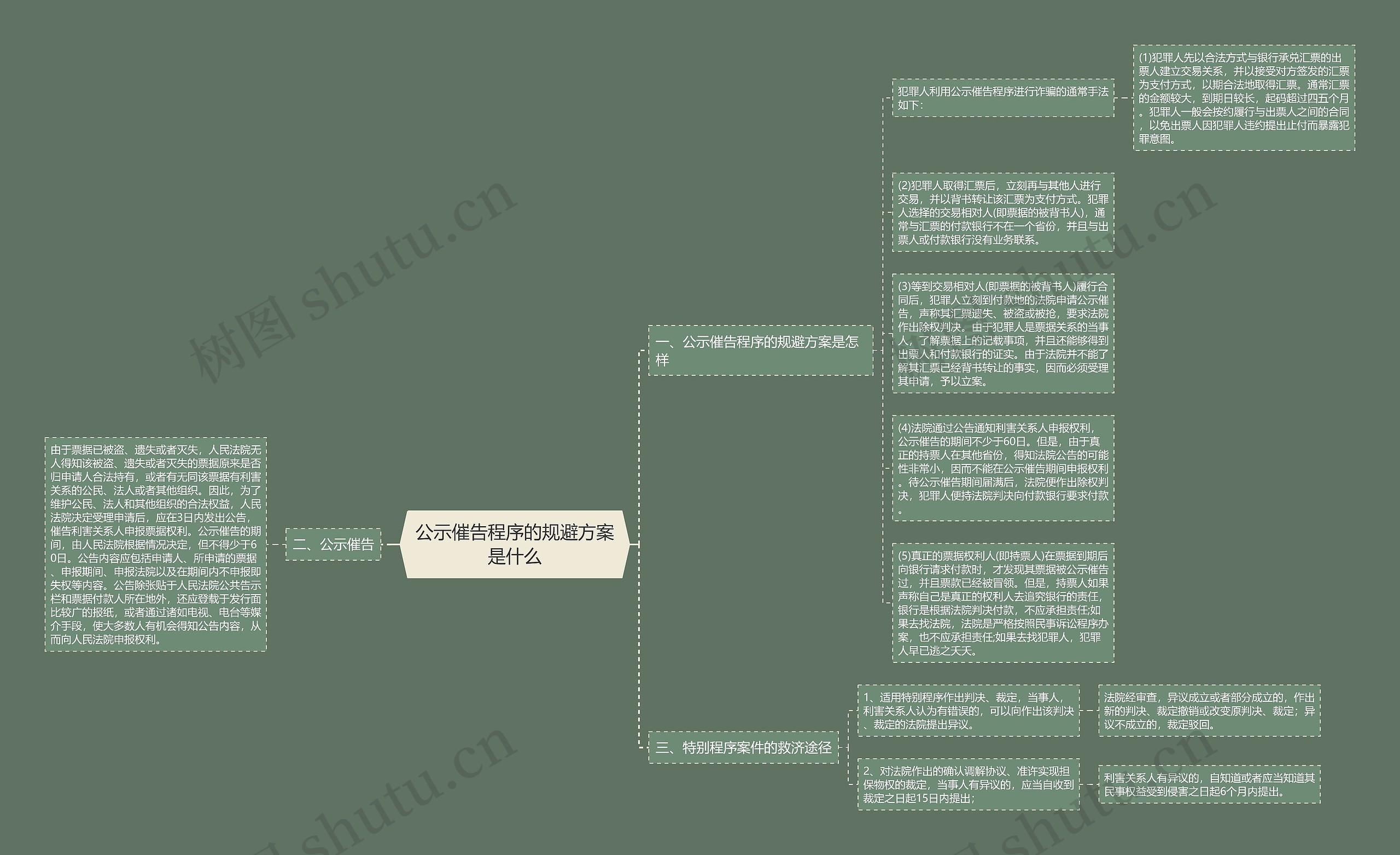 公示催告程序的规避方案是什么思维导图