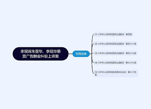 李珉诉朱晋华、李绍华悬赏广告酬金纠纷上诉案