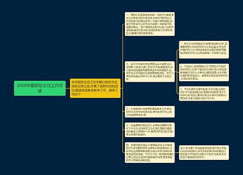 2009年最新班主任工作总结