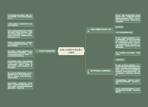 申请人申请财产保全是什么意思