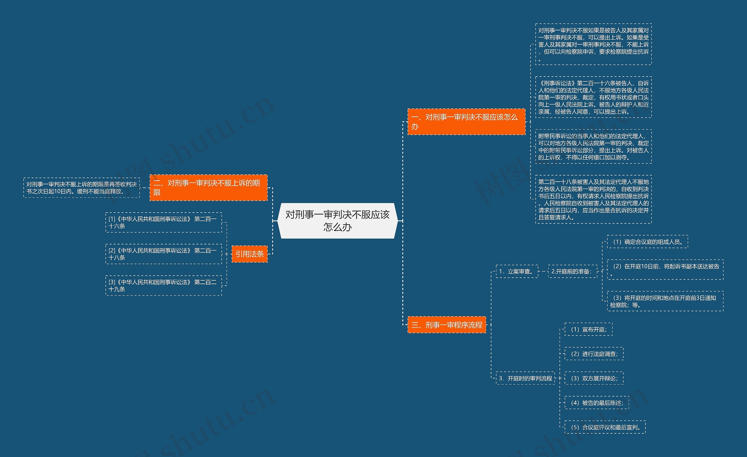 对刑事一审判决不服应该怎么办思维导图