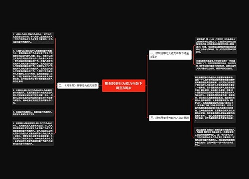 限制民事行为能力年龄下调至8周岁