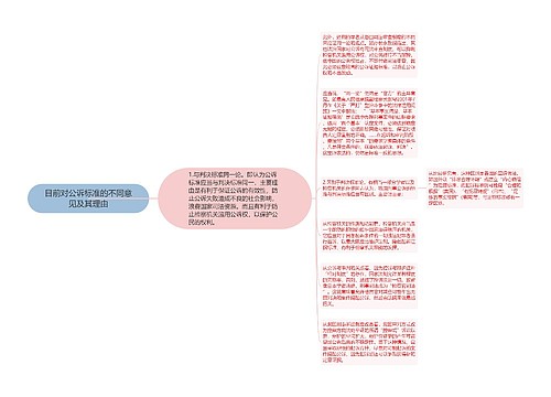 目前对公诉标准的不同意见及其理由