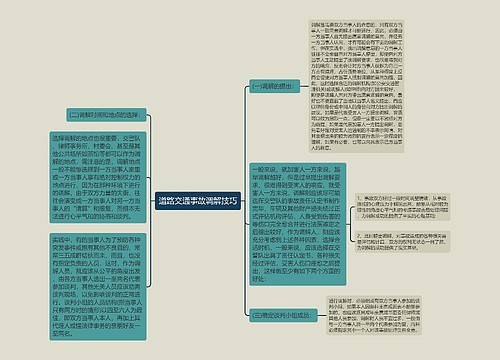道路交通事故调解技巧