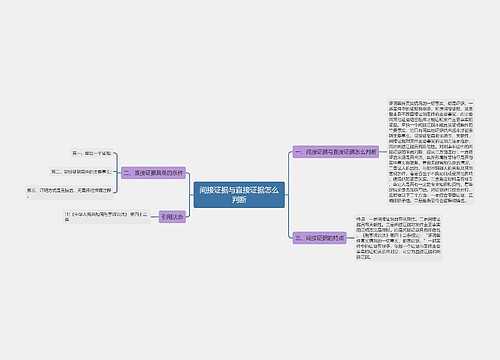 间接证据与直接证据怎么判断
