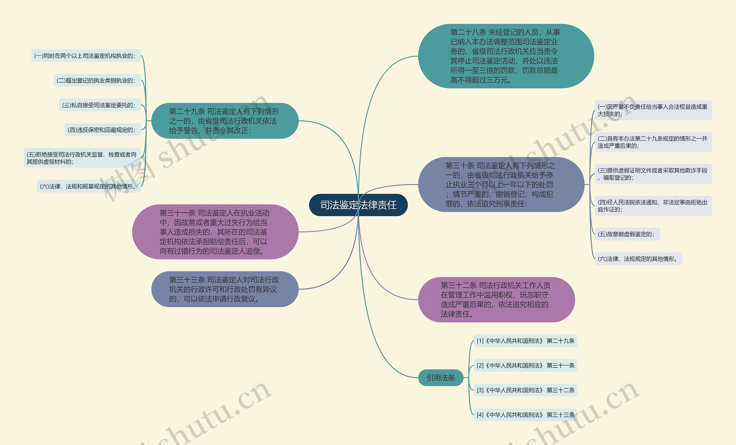 司法鉴定法律责任思维导图