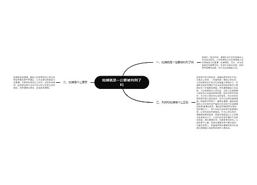 批捕就是一定要被判刑了吗