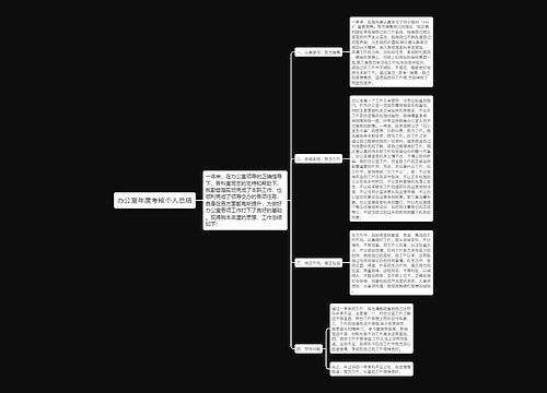 办公室年度考核个人总结