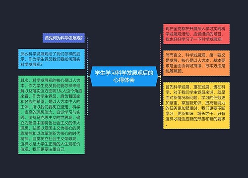 学生学习科学发展观后的心得体会