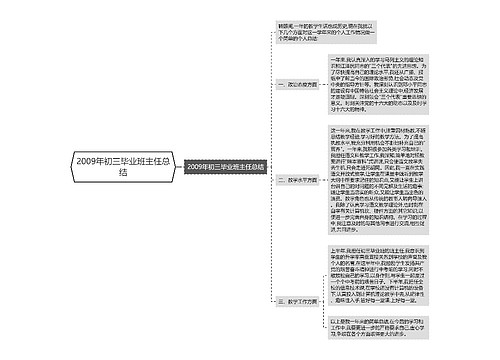 2009年初三毕业班主任总结