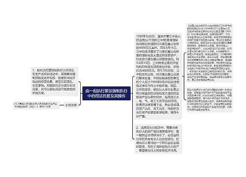 由一起执行案谈强制执行中的司法托管及其操作