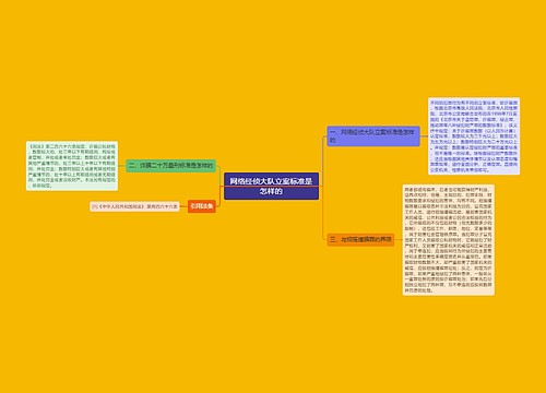 网络经侦大队立案标准是怎样的 网络经侦大队立案标准是怎样的