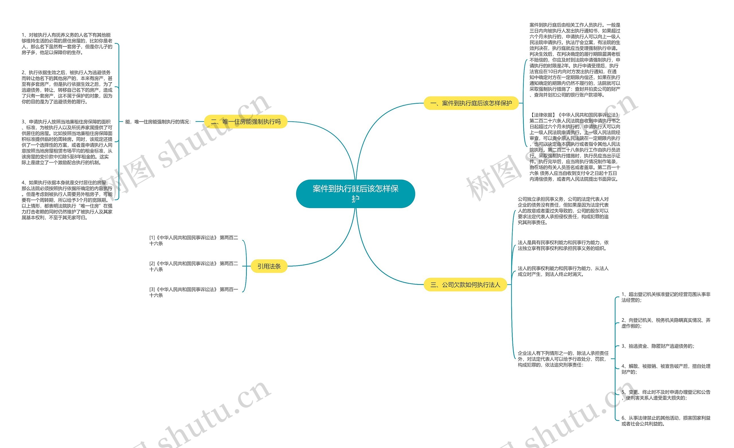 案件到执行庭后该怎样保护思维导图