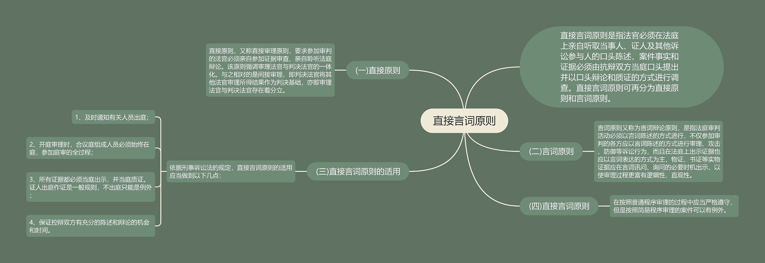 直接言词原则思维导图