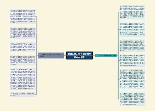 浅谈执法办案内部监督的难点及破解