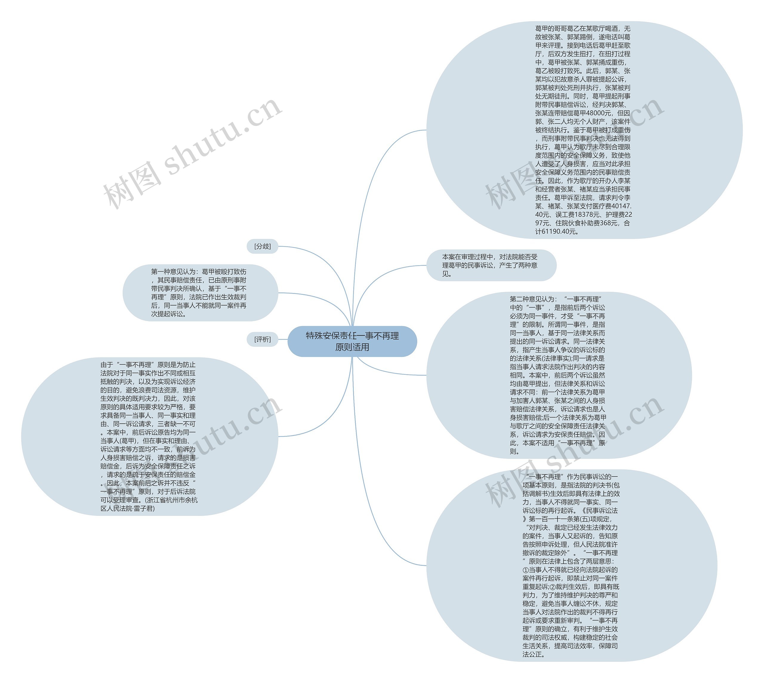 特殊安保责任一事不再理原则适用思维导图
