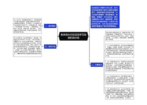 教体局大讨论活动学习动员阶段小结