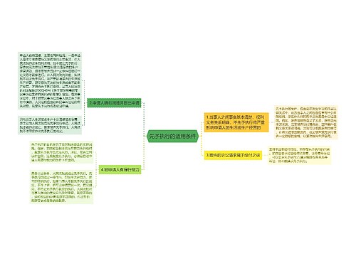 先予执行的适用条件