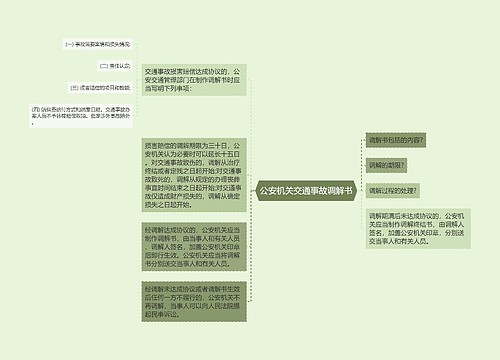 公安机关交通事故调解书