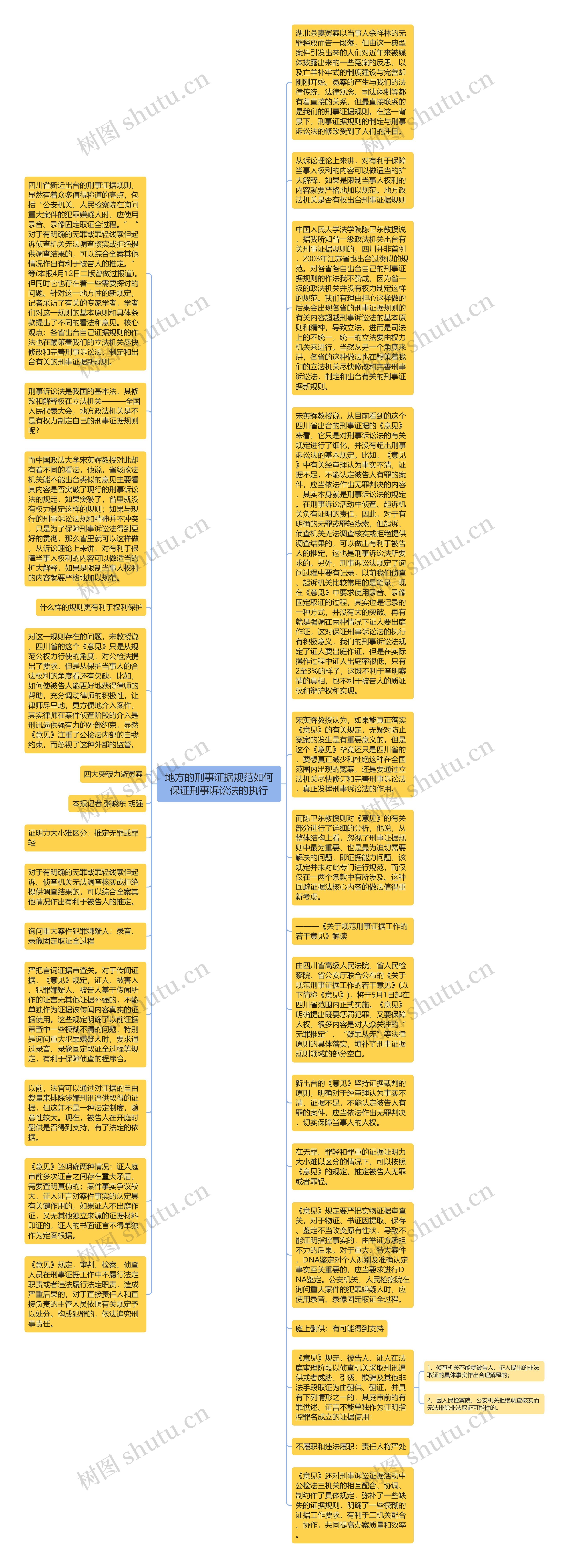 地方的刑事证据规范如何保证刑事诉讼法的执行思维导图