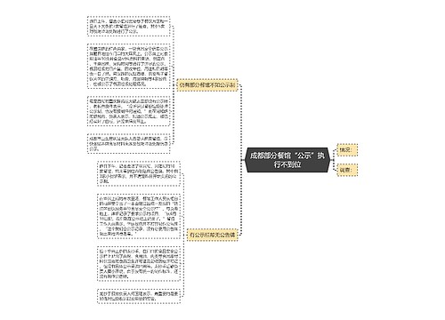 成都部分餐馆“公示”执行不到位