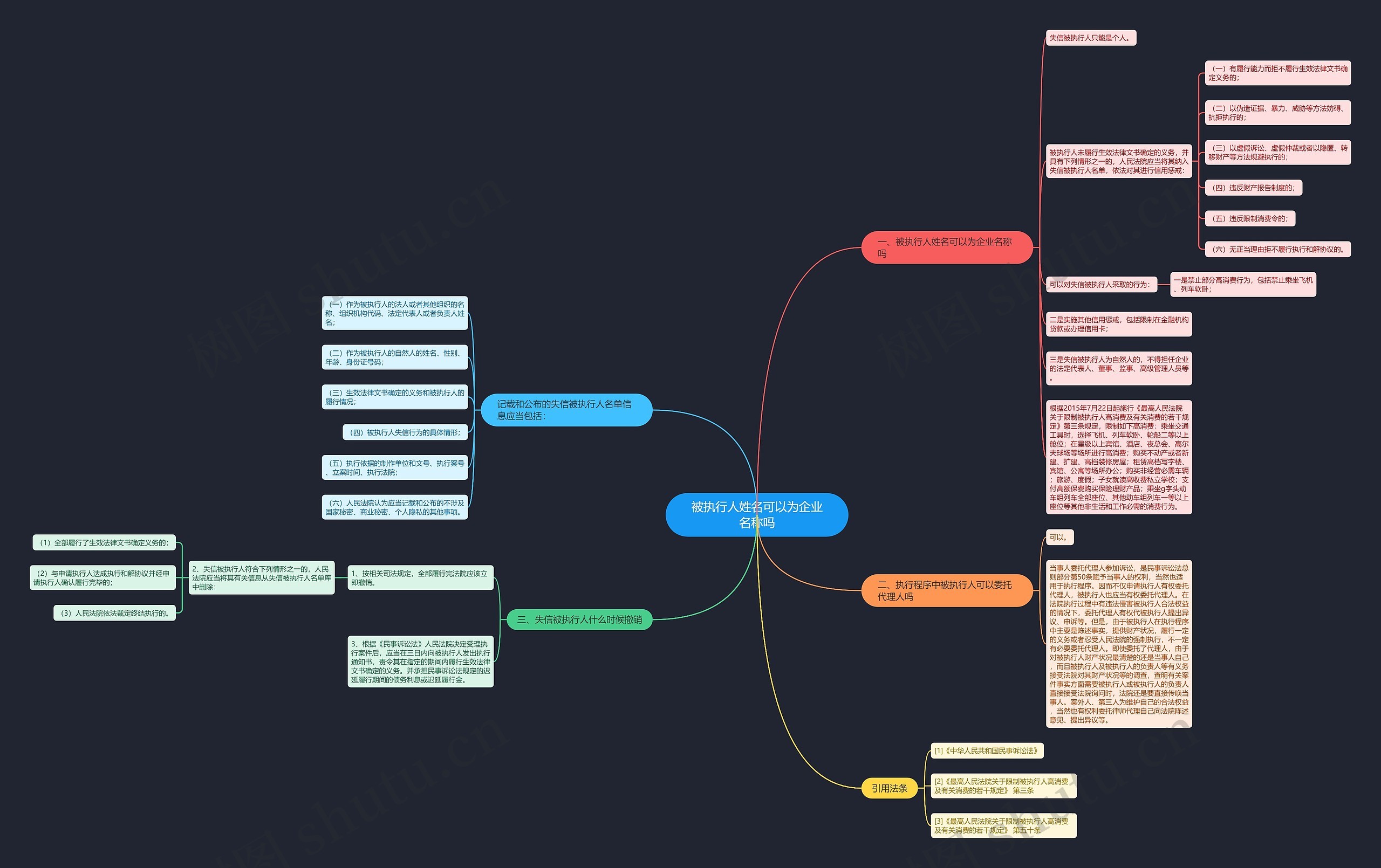 被执行人姓名可以为企业名称吗思维导图